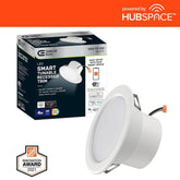 4 in. T20 Smart Adjustable CCT Integrated LED Recessed Light Trim Powered by Hubspace Kitchen Bedroom Family Room - Like New
